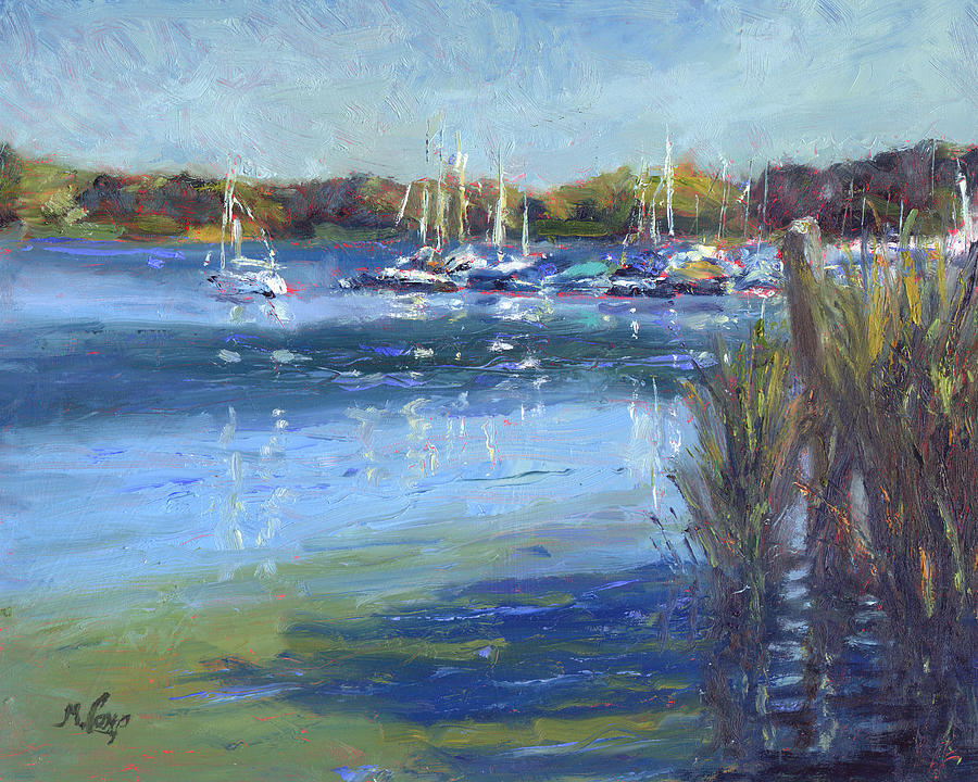 Marina Reflections Painting by Michael Camp
