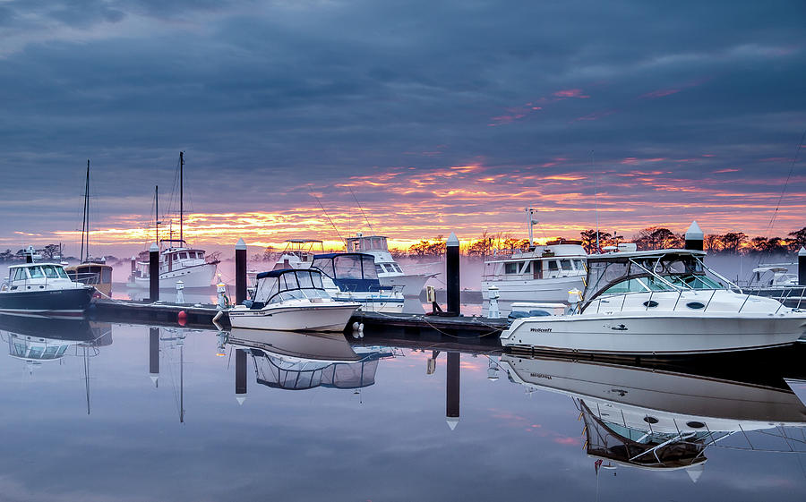 Marina Sunset Photograph by Mike Covington