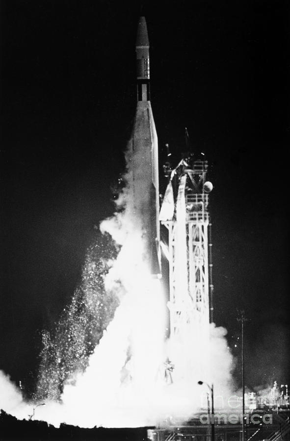 Mariner 1: Launch, 1962 Photograph by Granger