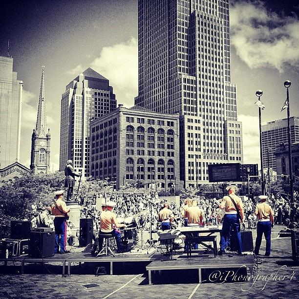Cleveland Photograph - #marines Band On #publicsquare by Pete Michaud