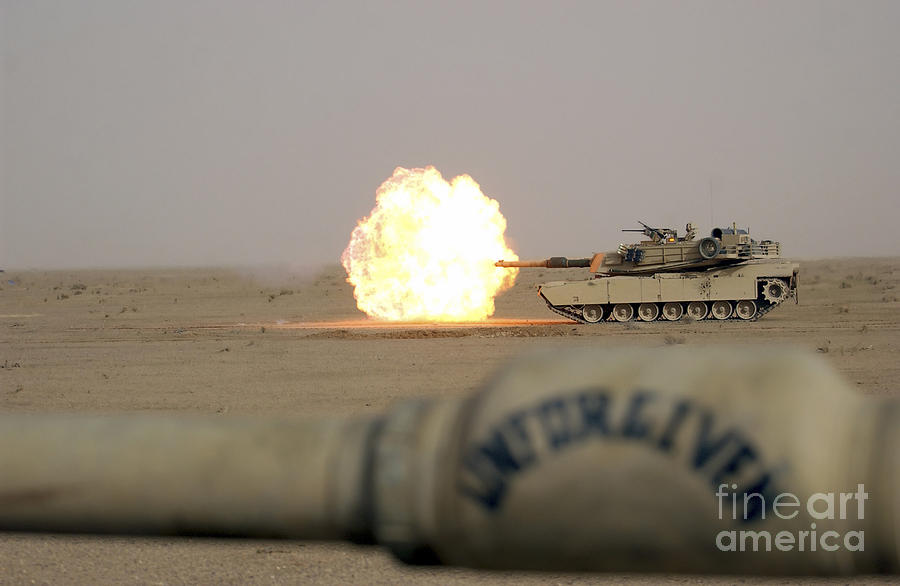 Marines Fire Their M1a1 Abrams Tank Photograph by Stocktrek Images
