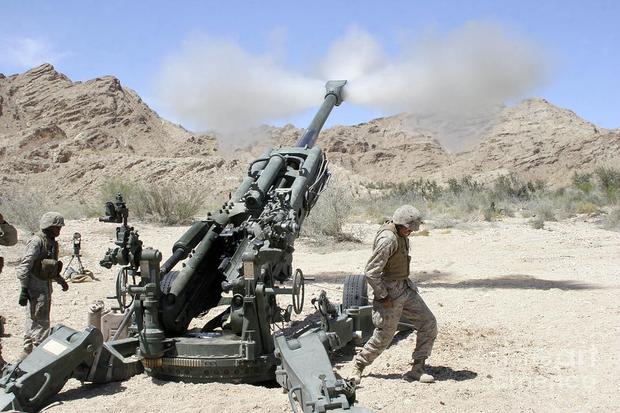 Marines Shoot 100-pound Rounds Photograph by Stocktrek Images - Fine ...