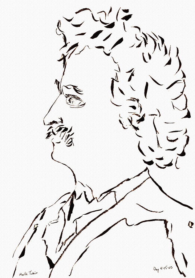 Mark Twain Drawing by Day Williams Fine Art America