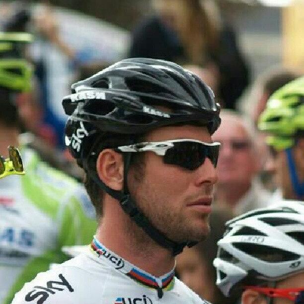 Athlete Photograph - #markcavendish #cav At The Start Of by Robin Beer