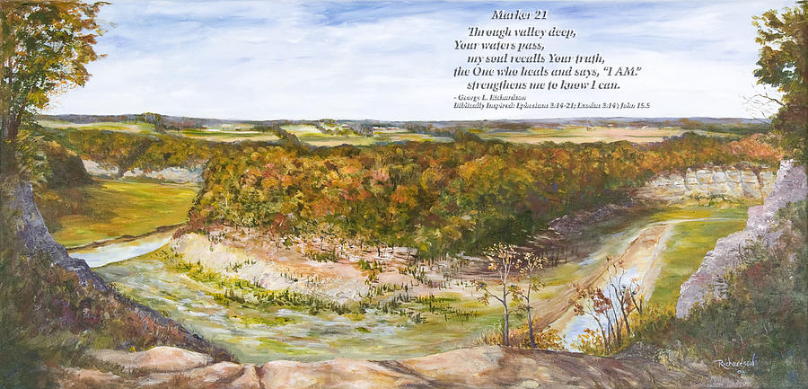 Marker 21 with poem Painting by George Richardson