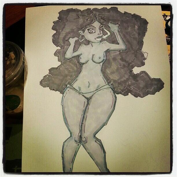 Curvy Photograph - Marker Play Thickness Just A Warm Up by Ashon Wynn
