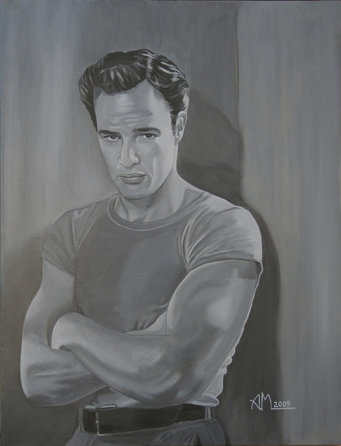 Marlon Brando Painting By Antonio Marchese Fine Art America