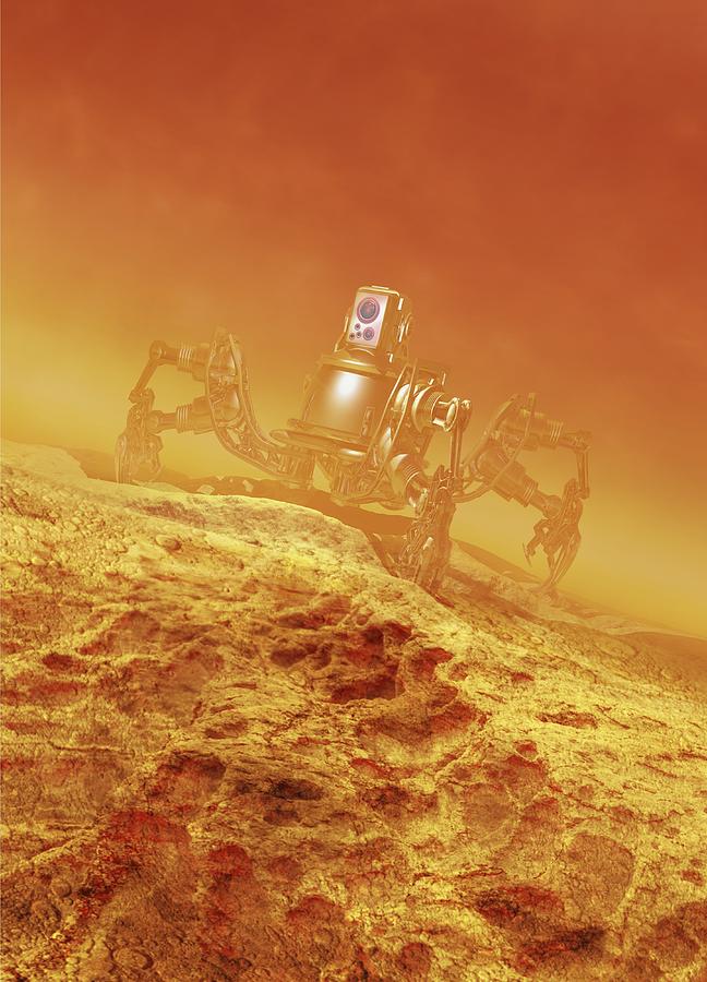 Mars Exploration, Conceptual Artwork Digital Art by Victor Habbick Visions
