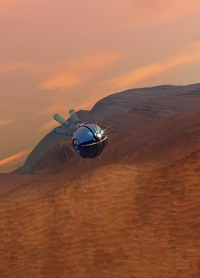Mars Probe, Artwork Digital Art by Victor Habbick Visions