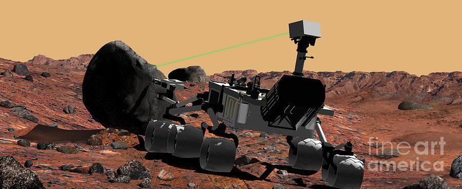 Mars Science Laboratory Digital Art by Stocktrek Images
