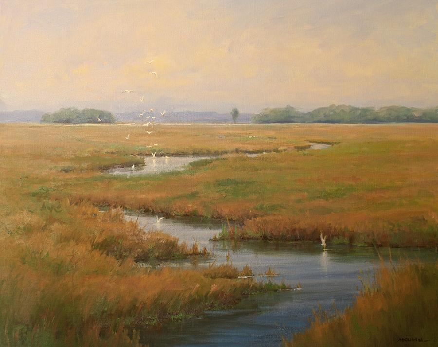 Marsh Madness Painting by Marianne Kuhn - Fine Art America