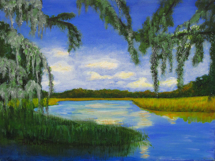 Marsh River Painting by Pat Exum