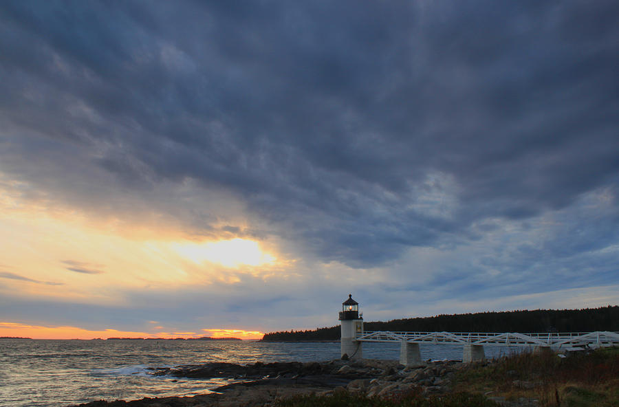 Marshall Point Lighthouse Brooding Skies Photograph