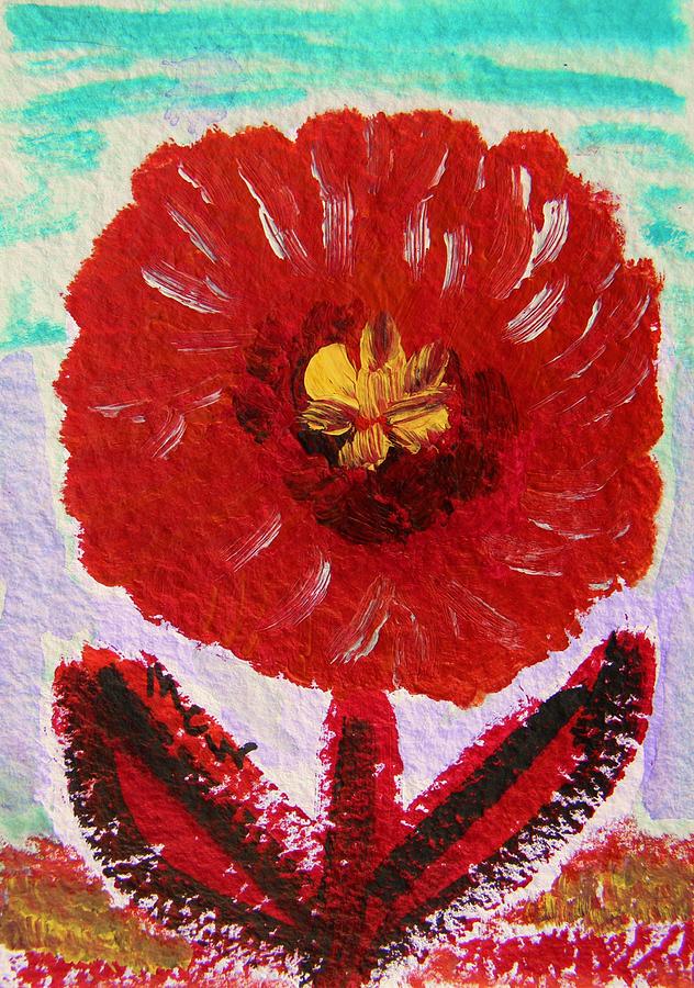 Marta-Flowers from the Flower Patch Painting by Mary Carol Williams