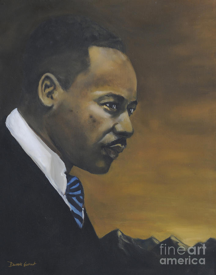 Martin Luther King Jr - From The Mountaintop Painting by Dwayne Glapion