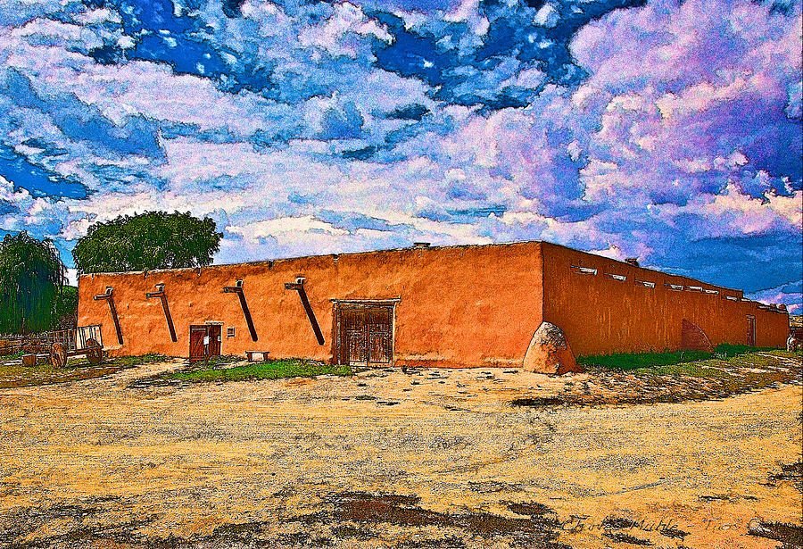 Crane Digital Art - Martinez Hacienda II by Charles Muhle