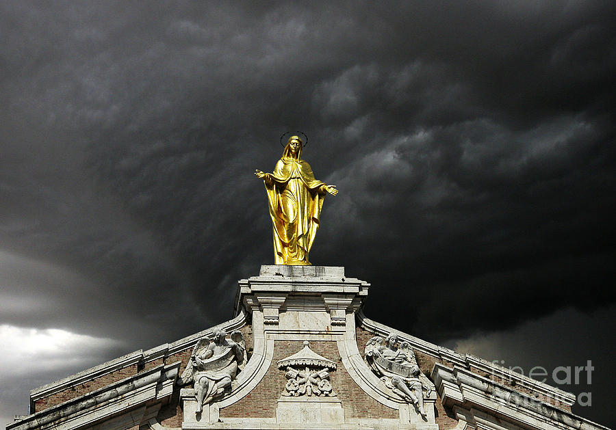 Mary And The Storm Assisi Italy Photograph