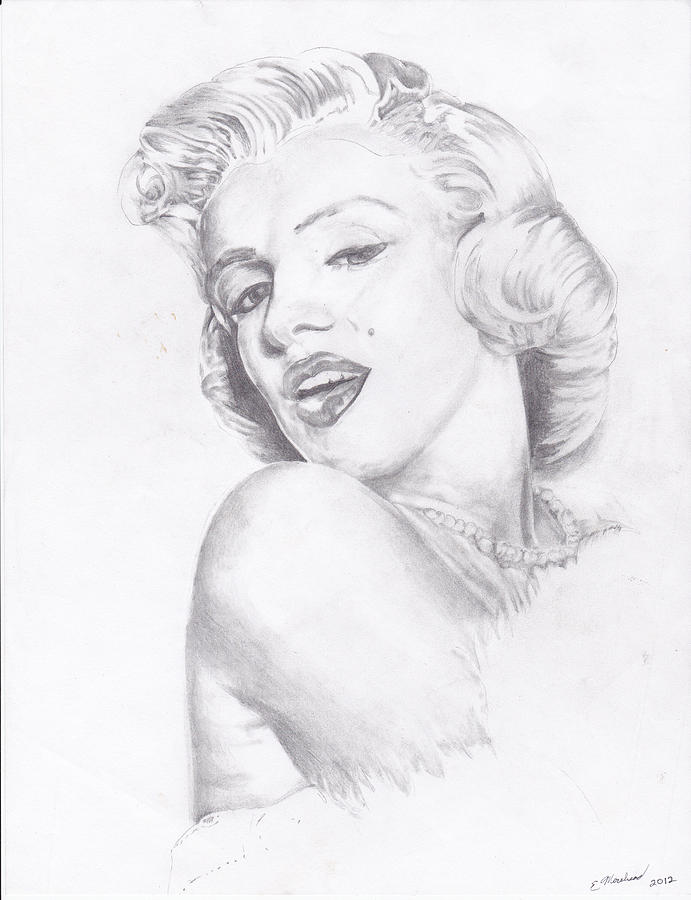 Portrait Drawing - Marylin Monroe by Ethan Morehead