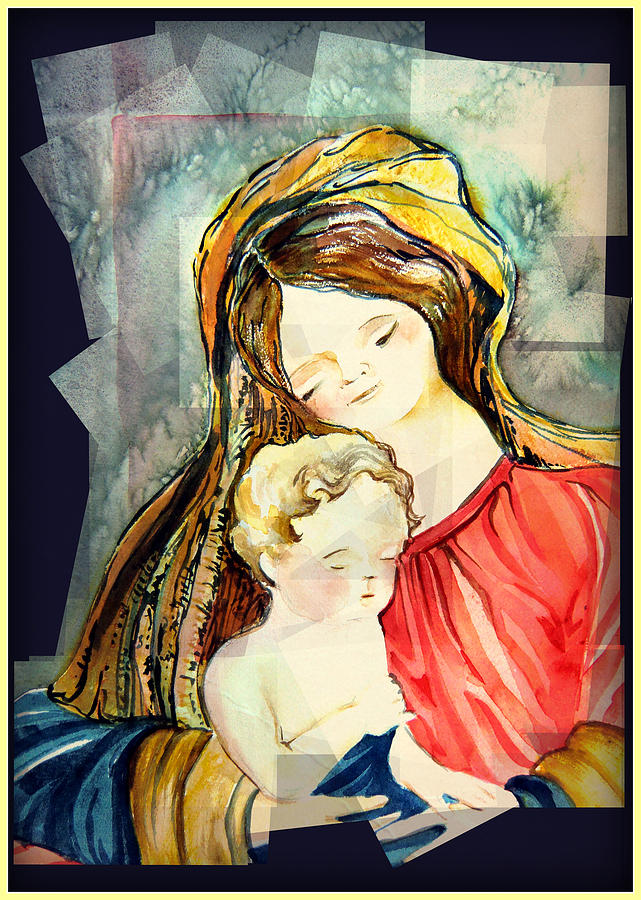 Marys Baby Boy Painting by Mindy Newman - Fine Art America