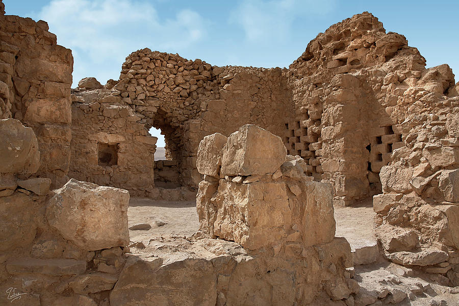 Masada Ruins Photograph by Endre Balogh