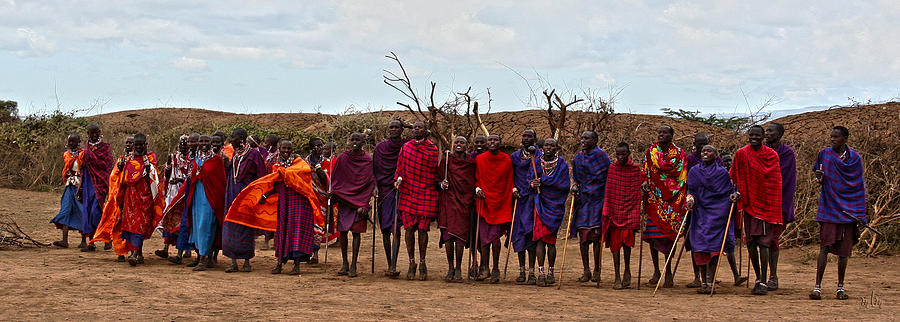 Masai Lineup Photograph by Marie Morrisroe