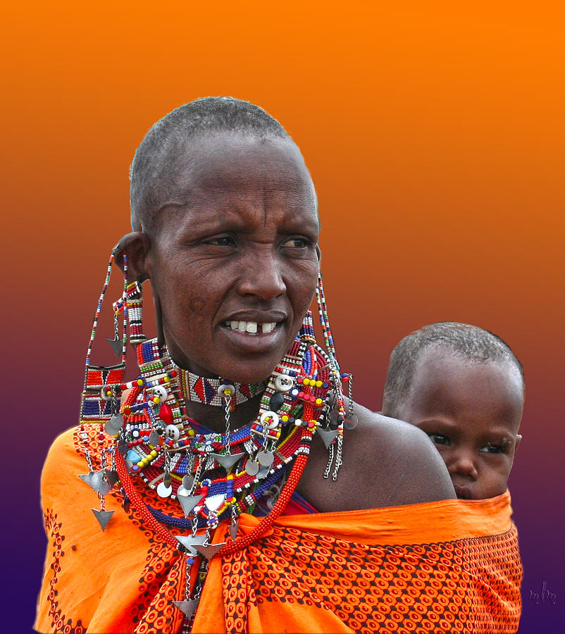 Masai Mother and Child Photograph by Marie Morrisroe