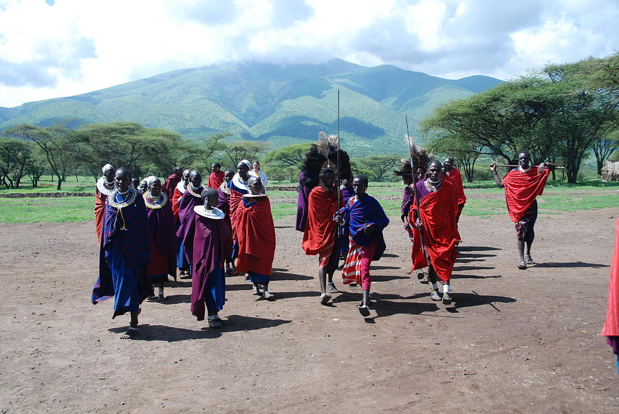 Masai warriers Photograph by Herman Hagen