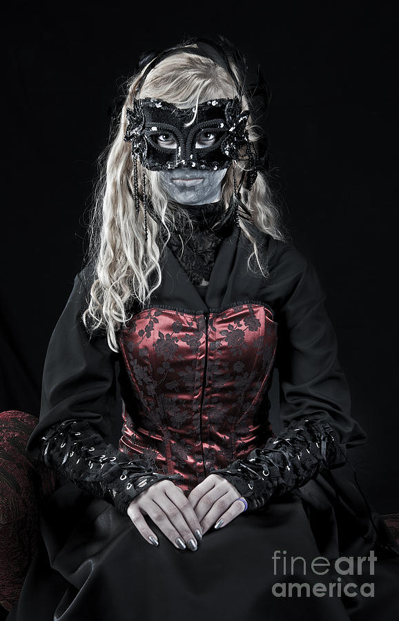 Masked Gothic Vampire Girl Photograph by Anne Kitzman