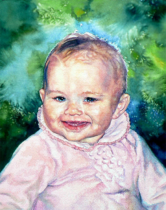 Portraits Of Children Painting - Masons Sister Sarah by Hanne Lore Koehler