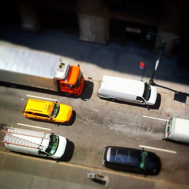 Car Photograph - Matchbox Cars On 35th. #tiltshift by Justin DeRoche