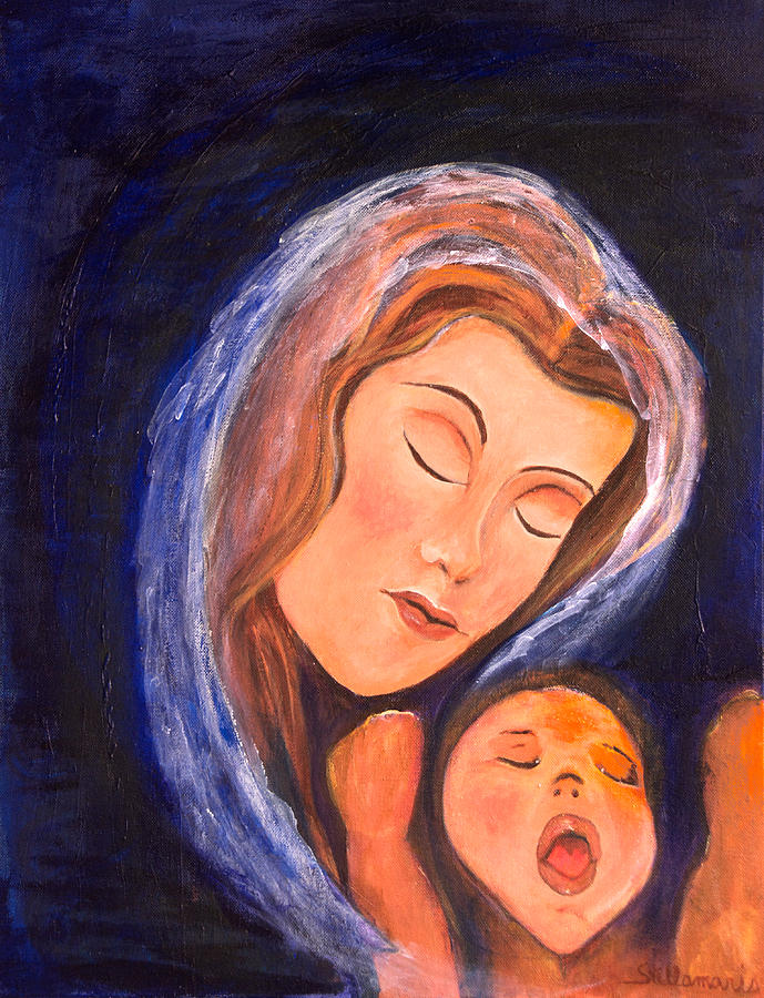 Madonna Painting - Maternal Love by Stella Maris Jurado