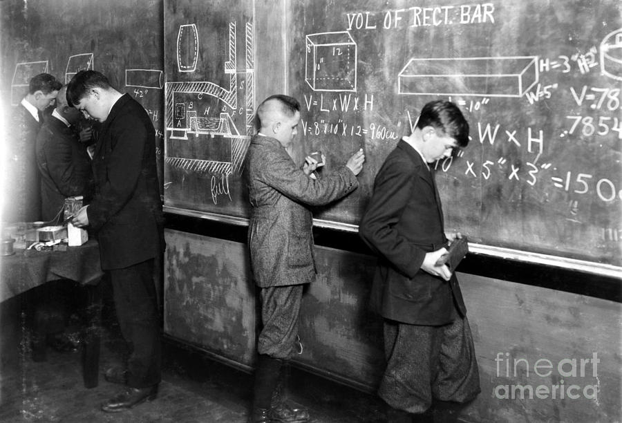 Mathematics Class, 1916 Photograph by Granger