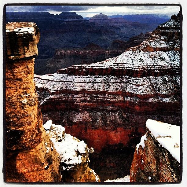 Hiking Photograph - Mather Point #snow #hiking #southrim by Last Adventurer