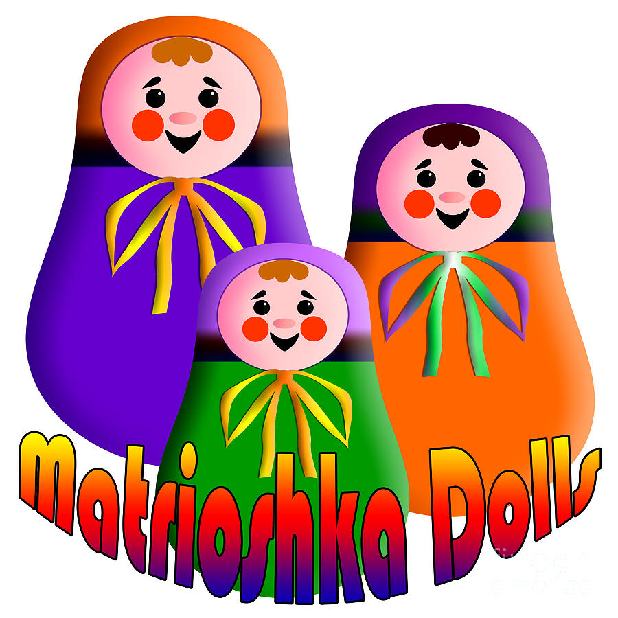 Matrioshka Dolls Digital Art by Zaira Dzhaubaeva