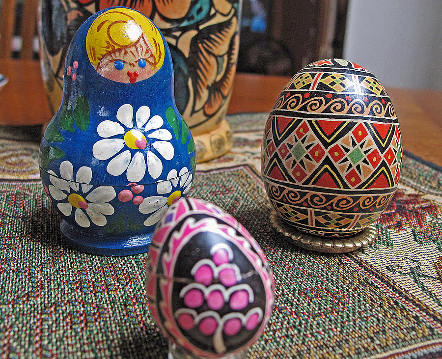 Matryoshka and Eggs Photograph by Barbara McDevitt