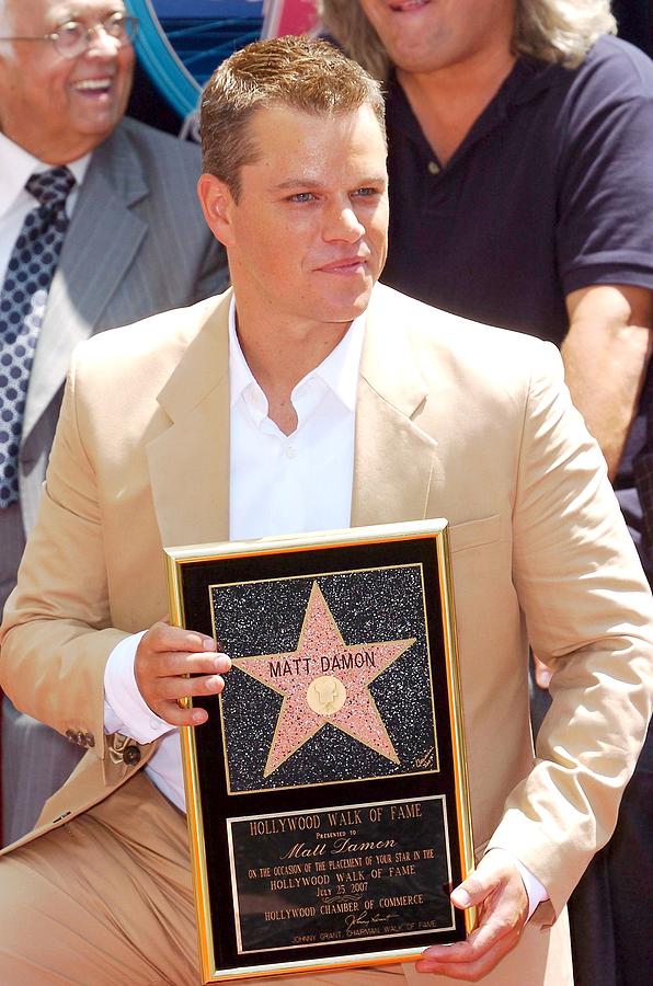 Matt Damon Photograph - Matt Damon At The Induction Ceremony by Everett