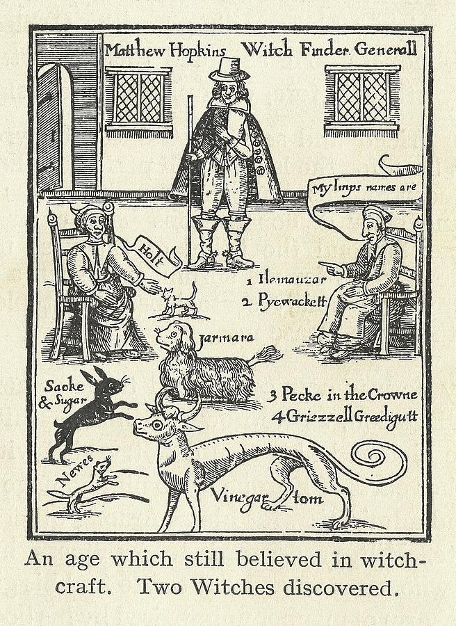 Animal Photograph - Matthew Hopkins, English Witch Hunter by Science, Industry & Business Librarynew York Public Library