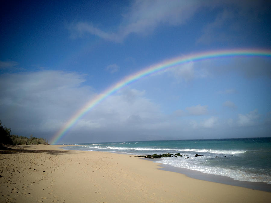Beach Photograph - Maui Rainbow by Patrick  Flynn