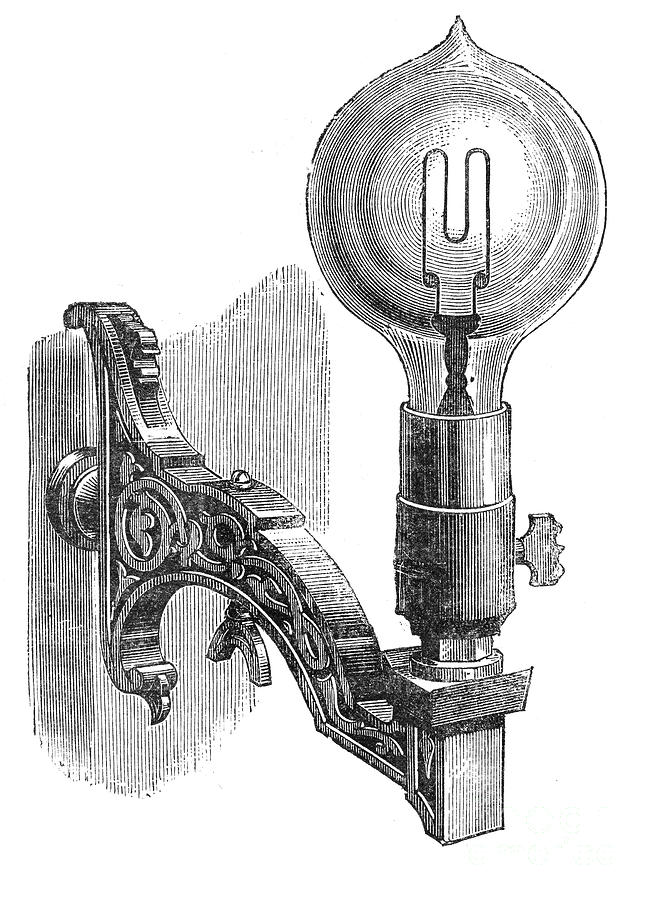 Maxim Incandescent Lamp Photograph by Granger