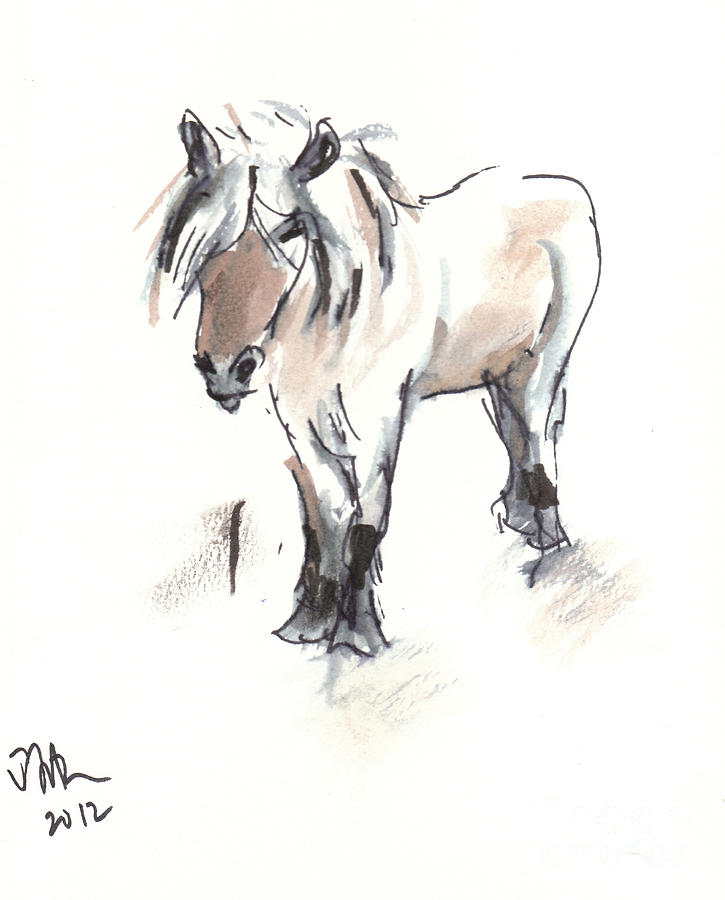 Horse Painting - May 3 by David Abse