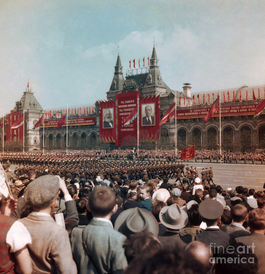May Day Parade, Moscow, 1959 Photograph by Photo Researchers