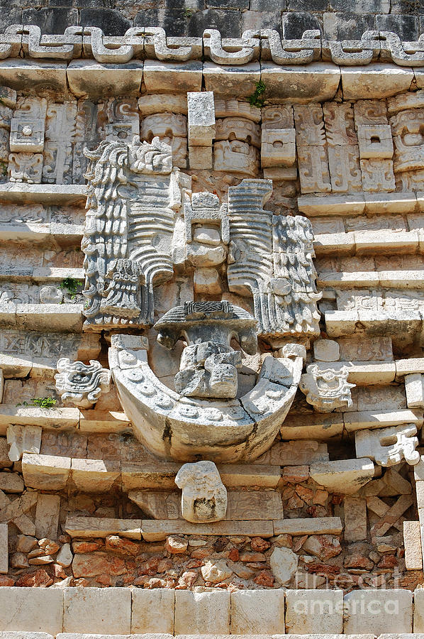 Mayan Architectural Details at Uxmal Mexico Photograph by Shawn OBrien