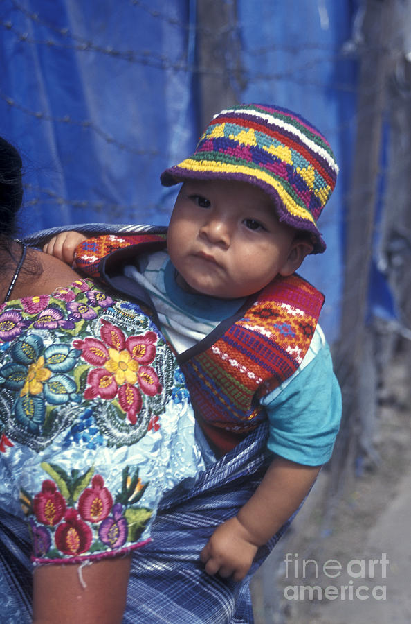 MAYAN BABY Antigua Guatemala Photograph by John  Mitchell
