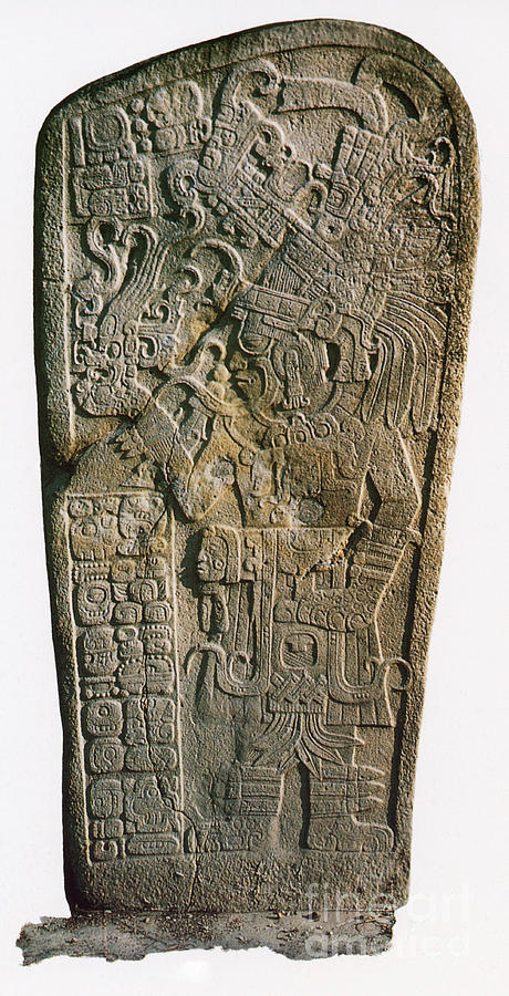 Mayan Calendar Stele, 9th Century Photograph by Photo Researchers