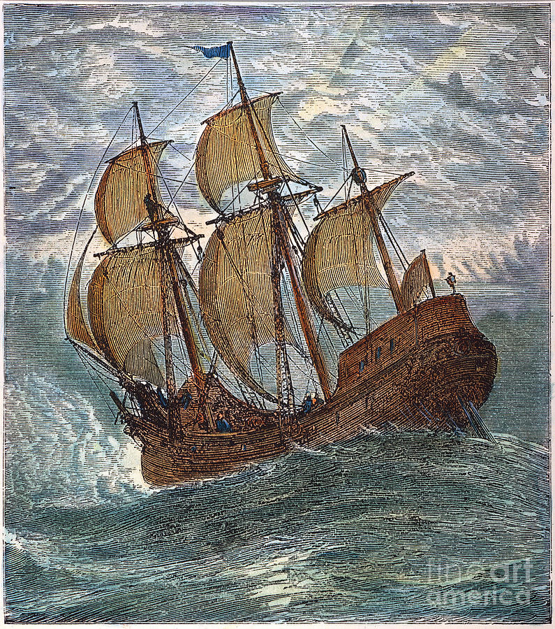 Mayflower At Sea, 1620 Photograph by Granger - Fine Art America