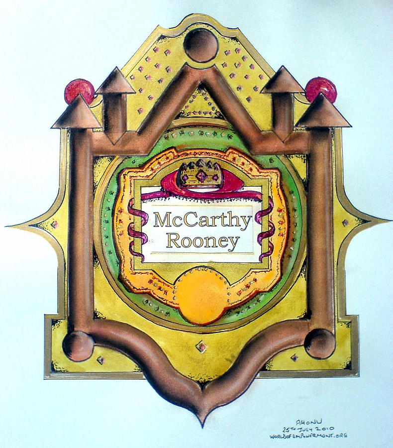 McCarthy-Rooney Family Crest Painting by AHONU Aingeal Rose