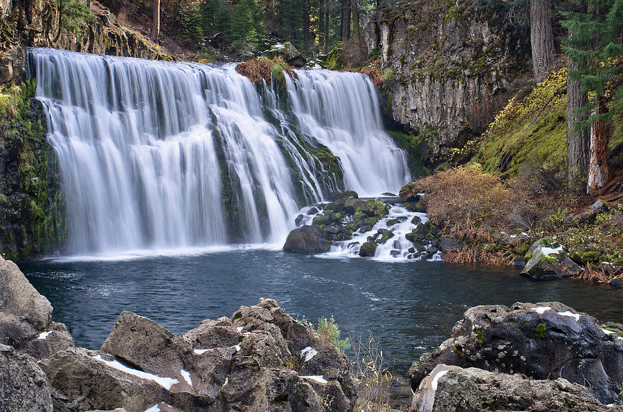 McCloud Falls in Autumn Photograph by Greg Nyquist