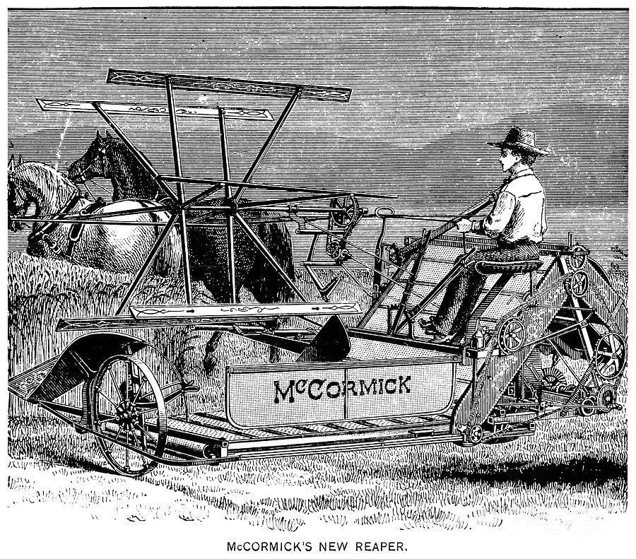 McCORMICK REAPER, 1887 Photograph by Granger | Pixels