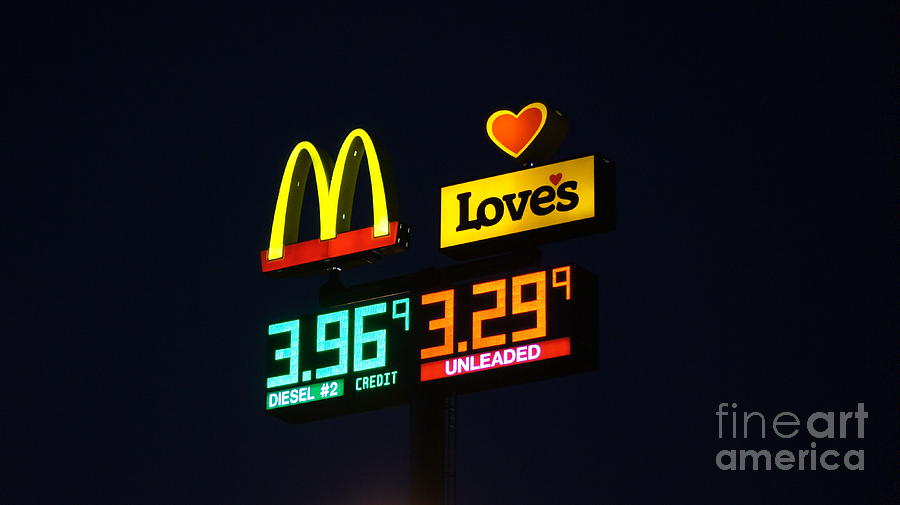 McDonalds Loves Gas Photograph by Paul Wilford