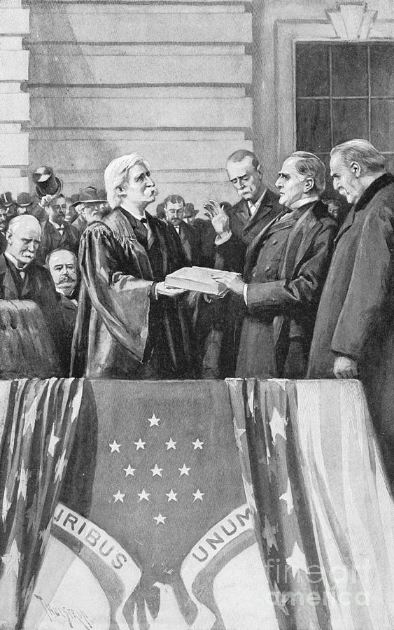 McKINLEY TAKING OATH, 1897 Photograph by Granger